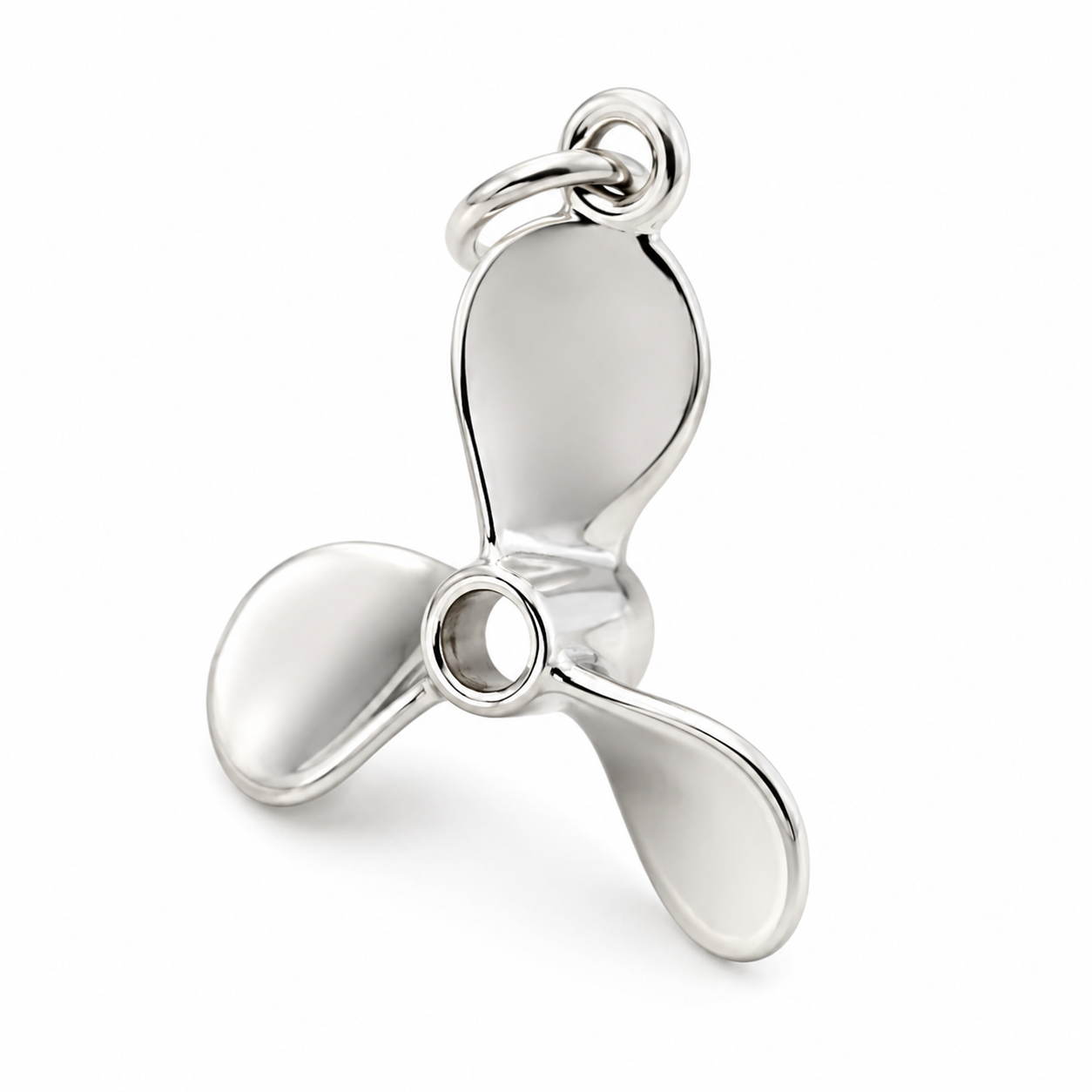 Genuine 9ct 9k 375 Yellow, Rose or White Gold 3D Boat Propellor Nautical Charm Pendant Charm