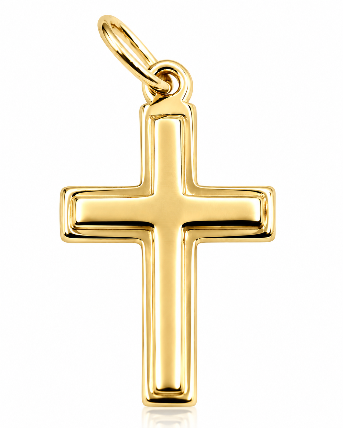 Kaedesigns Genuine Small 18ct 750 Yellow, Rose or White Gold Plain Cross Pendant