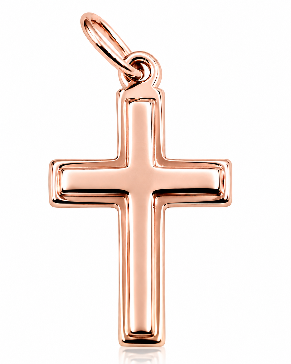 Kaedesigns Genuine Small 18ct 750 Yellow, Rose or White Gold Plain Cross Pendant