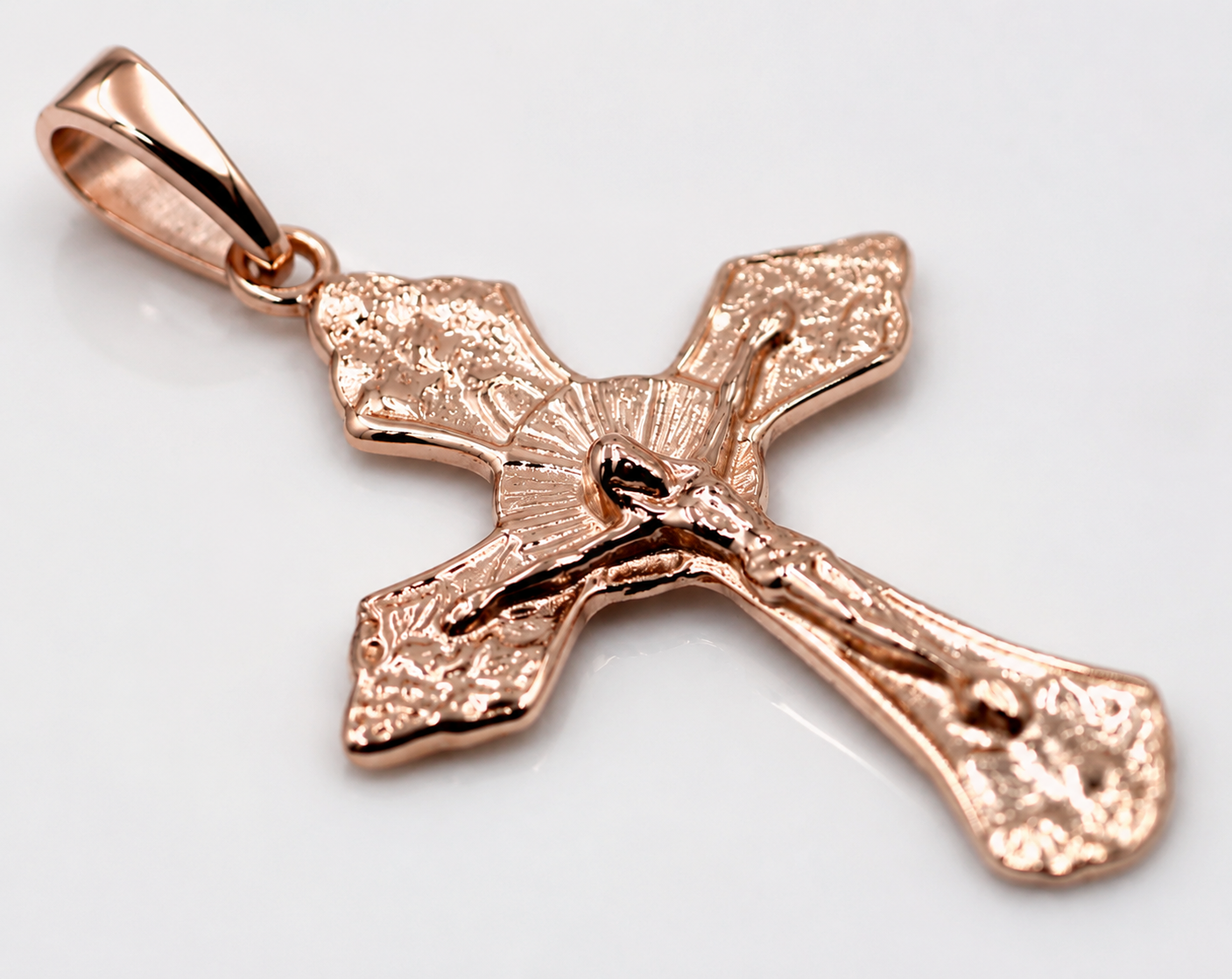 Genuine Small 9ct 9K 375  Yellow, Rose or White Gold Plain Cross Crucifix Pendant