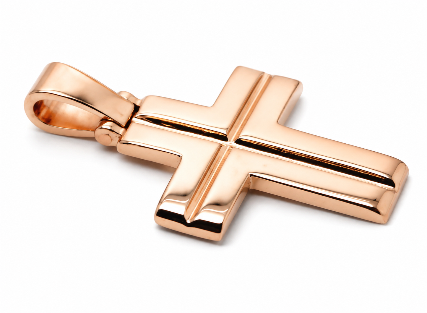 Kaedesigns Large Heavy 18ct 18k Yellow, Rose Or White Gold Solid Cross Pendant