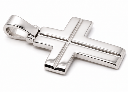 Kaedesigns Large Heavy 18ct 18k Yellow, Rose Or White Gold Solid Cross Pendant