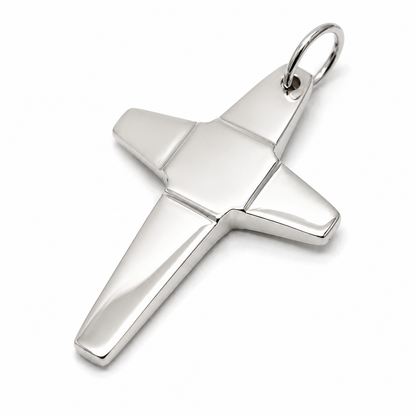 Kaedesigns Large Solid Heavy 9ct 9k 375 Yellow, Rose Or White Gold Flat Plain Cross Pendant