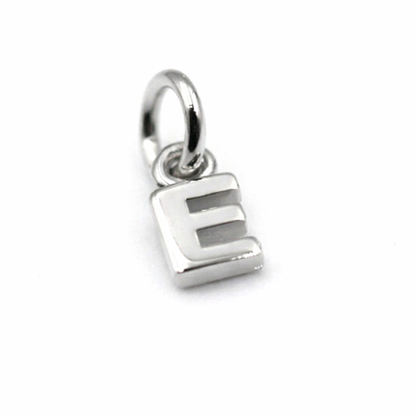 Genuine 9ct 9kt Genuine Tiny Very Small Yellow, Rose or White Gold Initial Pendant Charm E