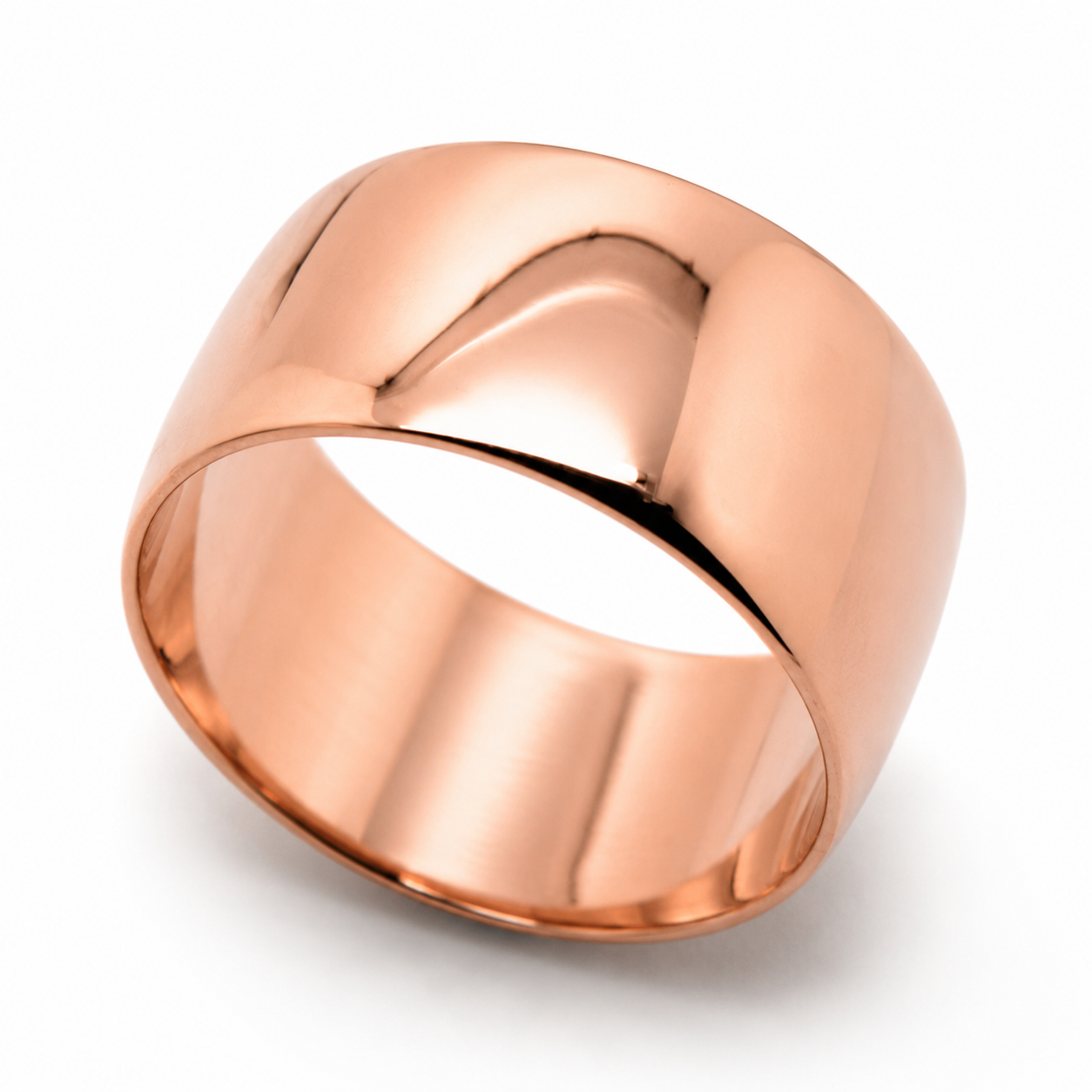 Genuine 9K 9ct 375 Yellow, Rose or White Gold Full Solid 10mm Wide Band Ring -Choose your ring size Q to W
