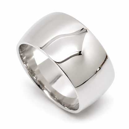 Genuine Solid 9ct 9k 375 Yellow, Rose or White Gold 8mm Wide Ring - Choose your ring size D to H