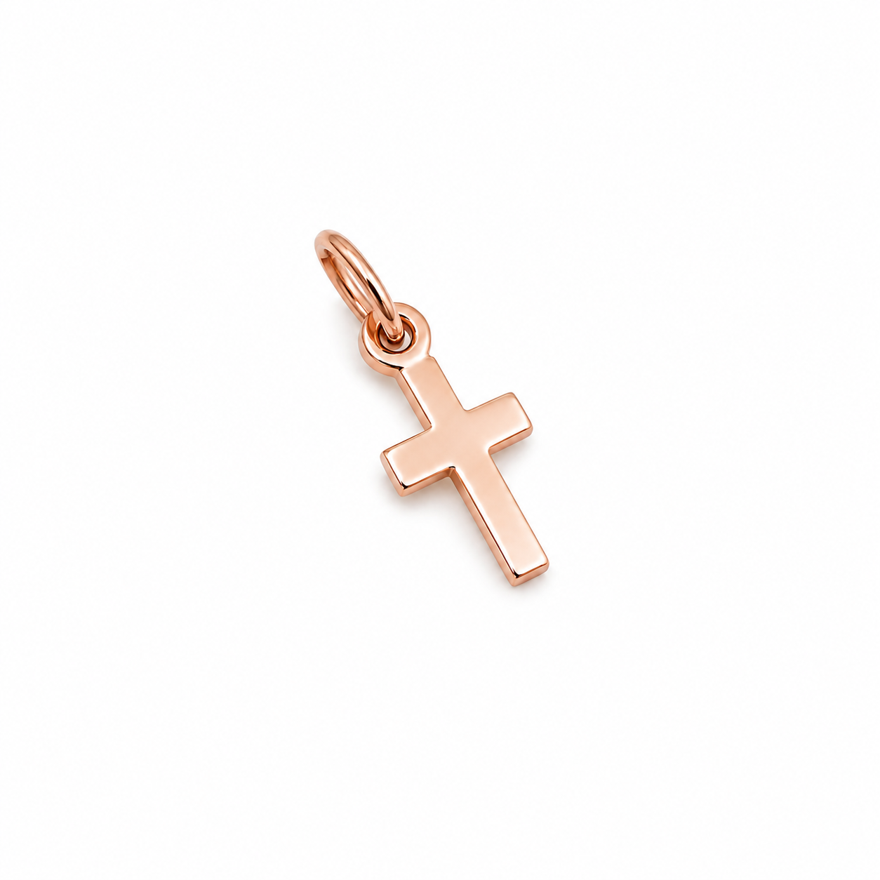Genuine 9ct 9kt 375 Tiny Very Small Plain Yellow, Rose or White Gold Cross Pendant Charm
