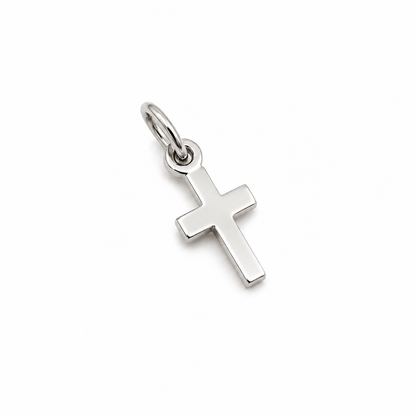 Genuine 9ct 9kt 375 Tiny Very Small Plain Yellow, Rose or White Gold Cross Pendant Charm