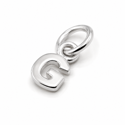 Genuine 9ct 9kt 375 Tiny Very Small Yellow, Rose or White Gold Initial Pendant / Charm G