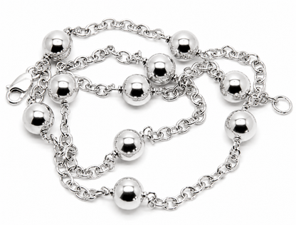 Kaedesigns 9ct 9K 375 Solid Yellow, Rose or White Gold Ball chain 55cm Kerb Curb link Necklace Chain