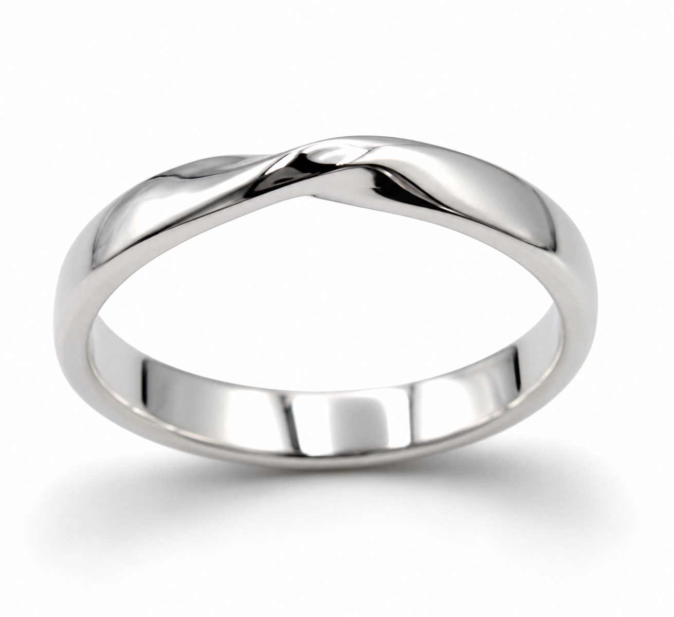 Size M 1/2 Twisted Genuine 18ct 18k Yellow, Rose or White Gold 3mm Wide Wedding Band Ring