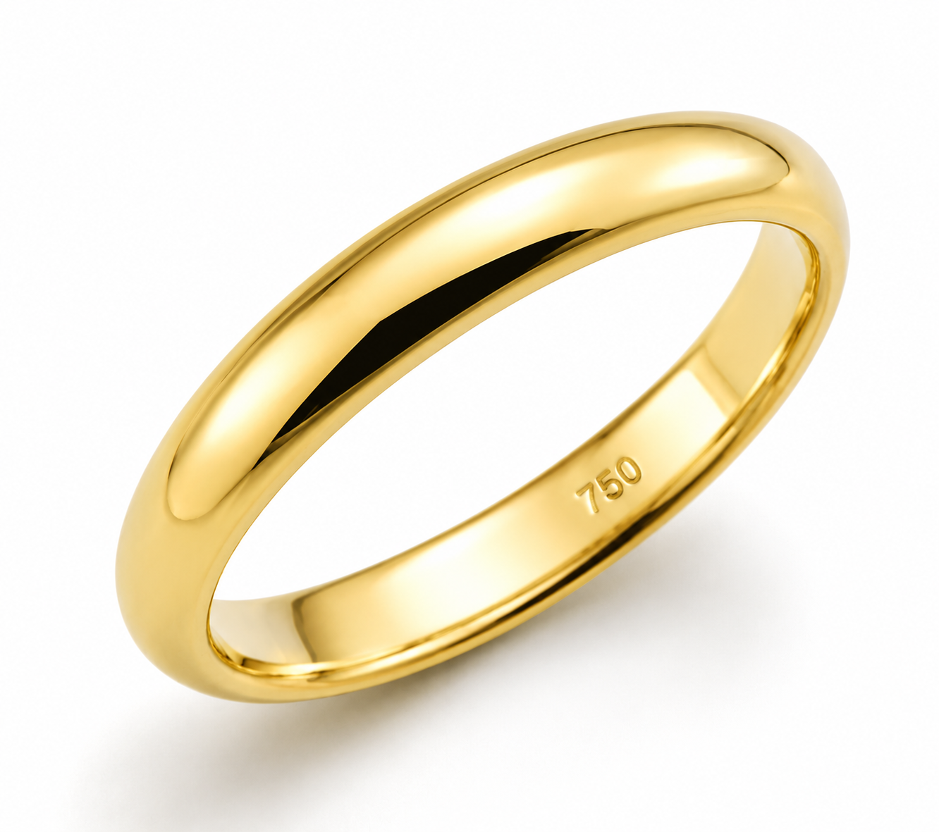 Genuine 18ct 18k 750 Yellow Gold Full Solid 2.6mm Wedding Band Ring Hallmarked 750 - Choose your ring size H to P