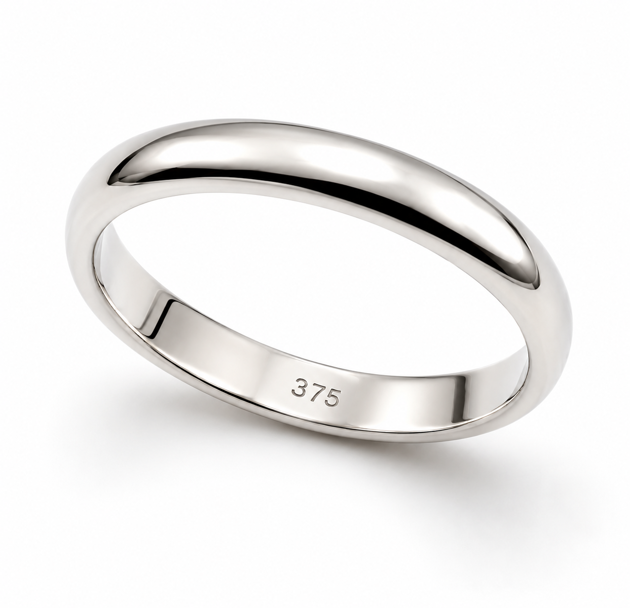 Genuine Solid 9ct 9k 375 Yellow, Rose or White Gold Wedding Band Ring 2.6mm - Choose your ring size
