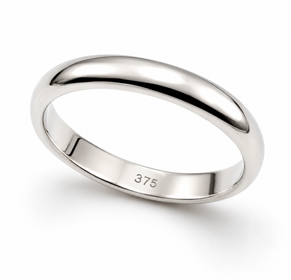 Genuine Solid 9ct 9k 375 Yellow, Rose or White Gold Wedding Band Ring 2.6mm - Choose your ring size