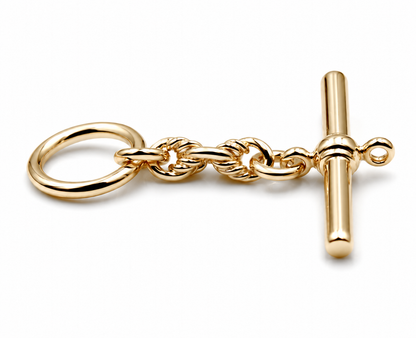 Genuine 9k 9ct 375 Yellow, Rose or White Gold Fancy T Bar T-Bar for Albert Chain Necklace