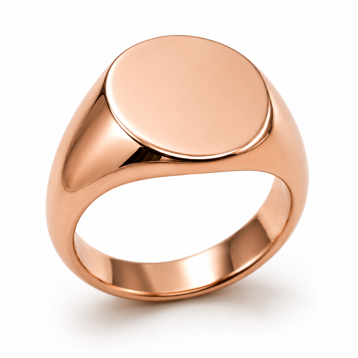 Kaedesigns Full Solid Heavy 9ct 9k 375 Yellow, Rose or White Gold Oval Signet Ring - Choose your ring size H to P