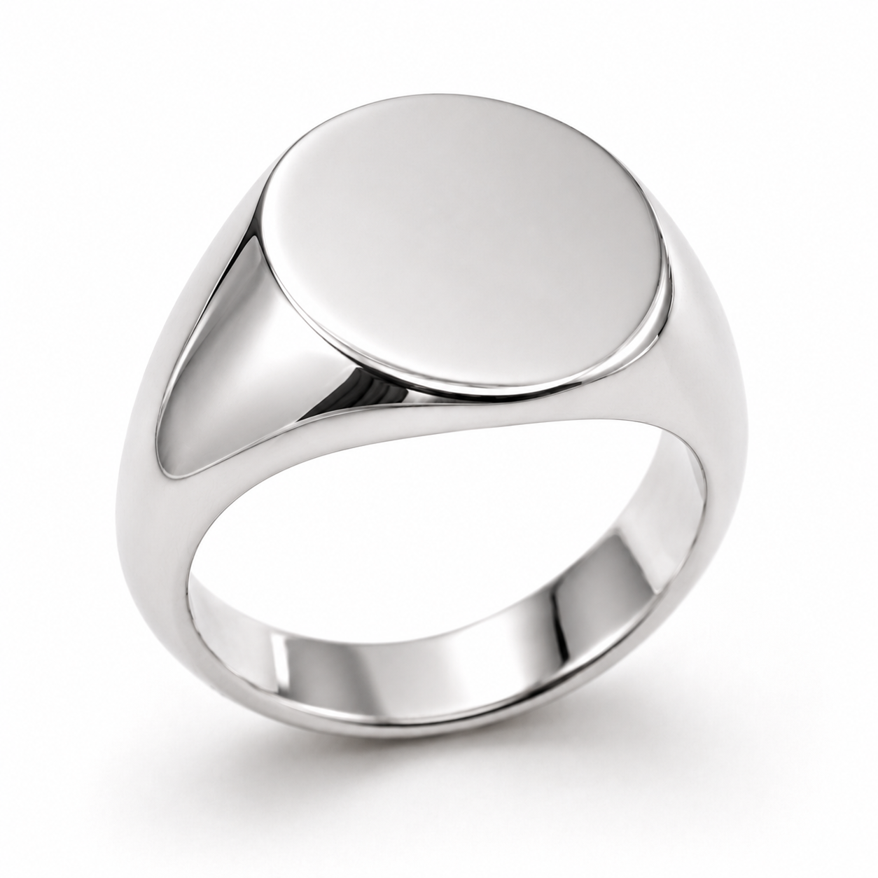Kaedesigns Full Solid Heavy 9ct 9k 375 Yellow, Rose or White Gold Oval Signet Ring - Choose your ring size H to P