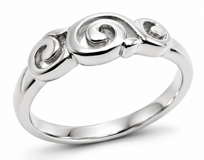 Kaedesigns 9ct 9kt 375 Yellow, Rose or White Gold 375 Fancy Swirl Ring - Choose your ring size H to P