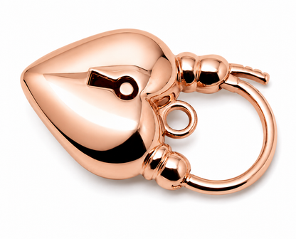 Kaedesigns 9ct 9k 375 Yellow Gold, White Gold or Rose Gold Heart Locket Padlock