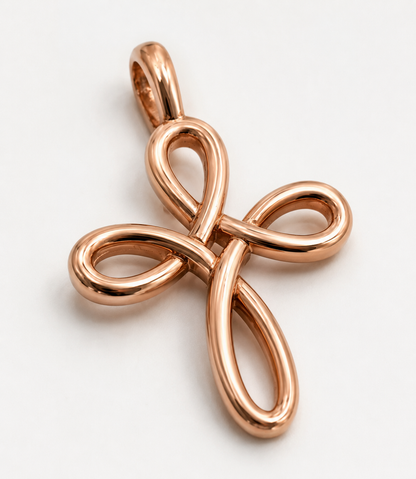 Kaedesigns, Genuine 9ct 9K Yellow, Rose or White Gold Medium Size Celtic Cross Pendant