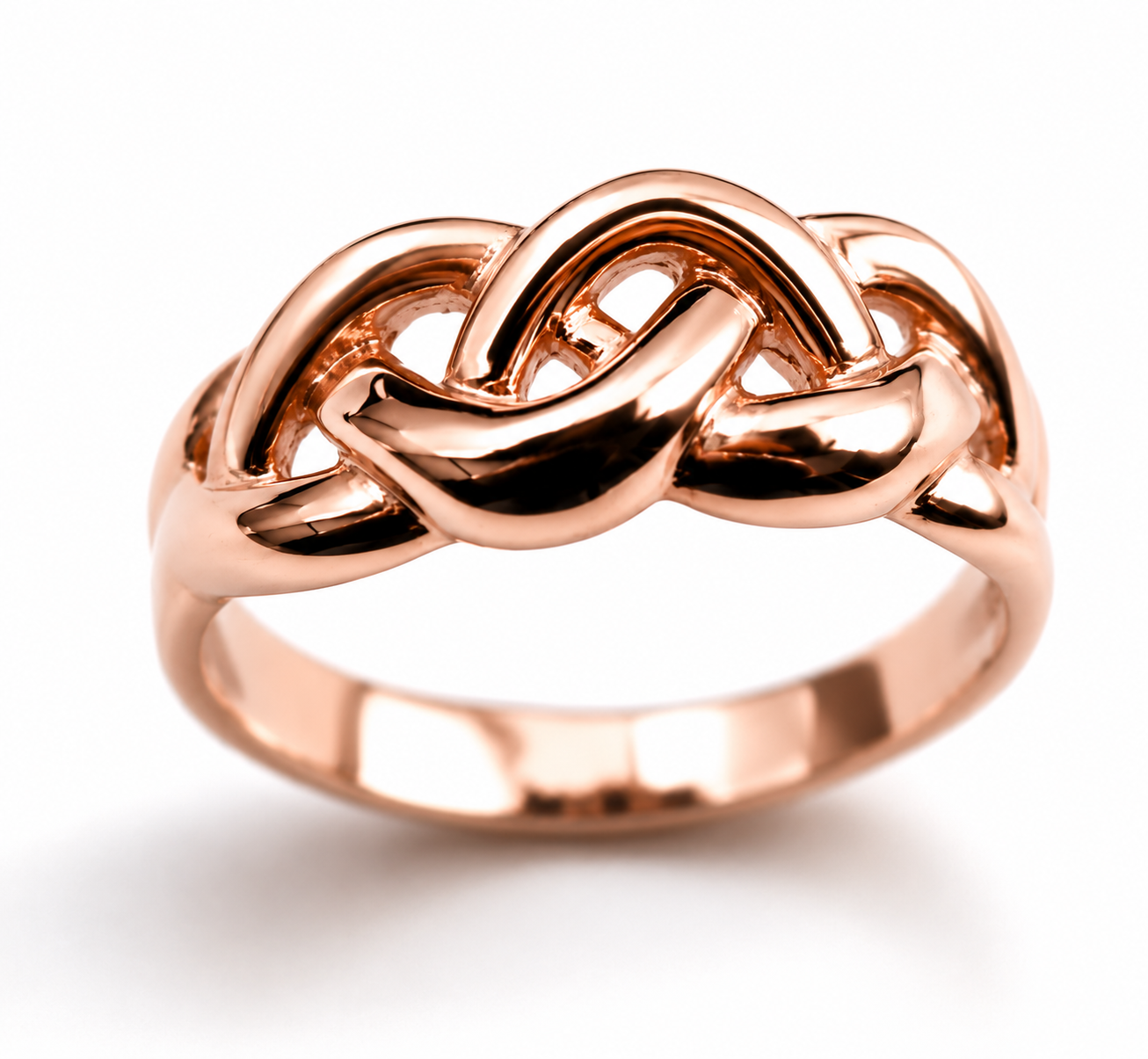Genuine Solid 9ct 9k 375 White Or Rose Or Yellow Gold Celtic Knot Ring Choose Size