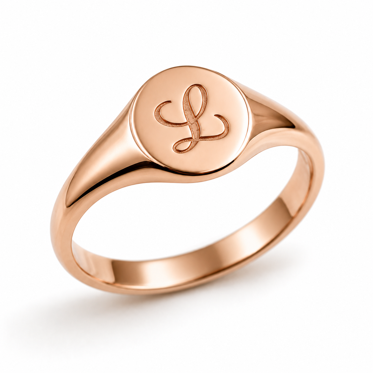 Genuine 9ct 9K 375 Yellow Gold Oval Signet Ring 9mm x 7mm + Engraving of 1 initial - Choose your size