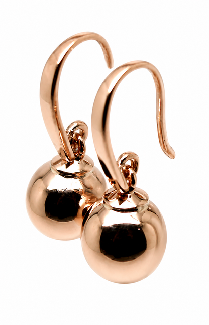 Kaedesigns Genuine 9ct 9kt 375 Yellow, Rose or White Gold 10mm Thick Hook Drop Ball Earrings