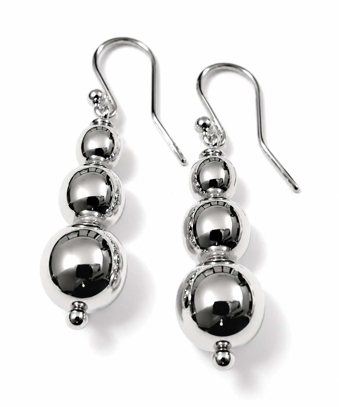 Kaedesigns 9ct 9k 375 Yellow Or White Or Rose Gold 375 Three Ball Drop Ball Earrings