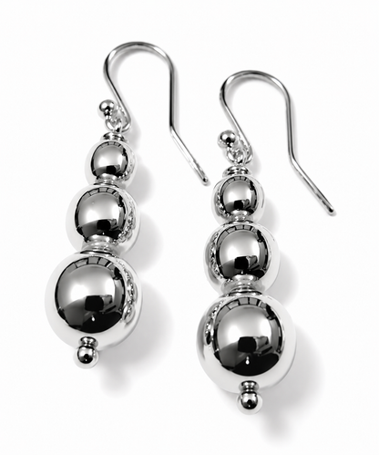 Kaedesigns 9ct 9k 375 Yellow Or White Or Rose Gold 375 Three Ball Drop Ball Earrings