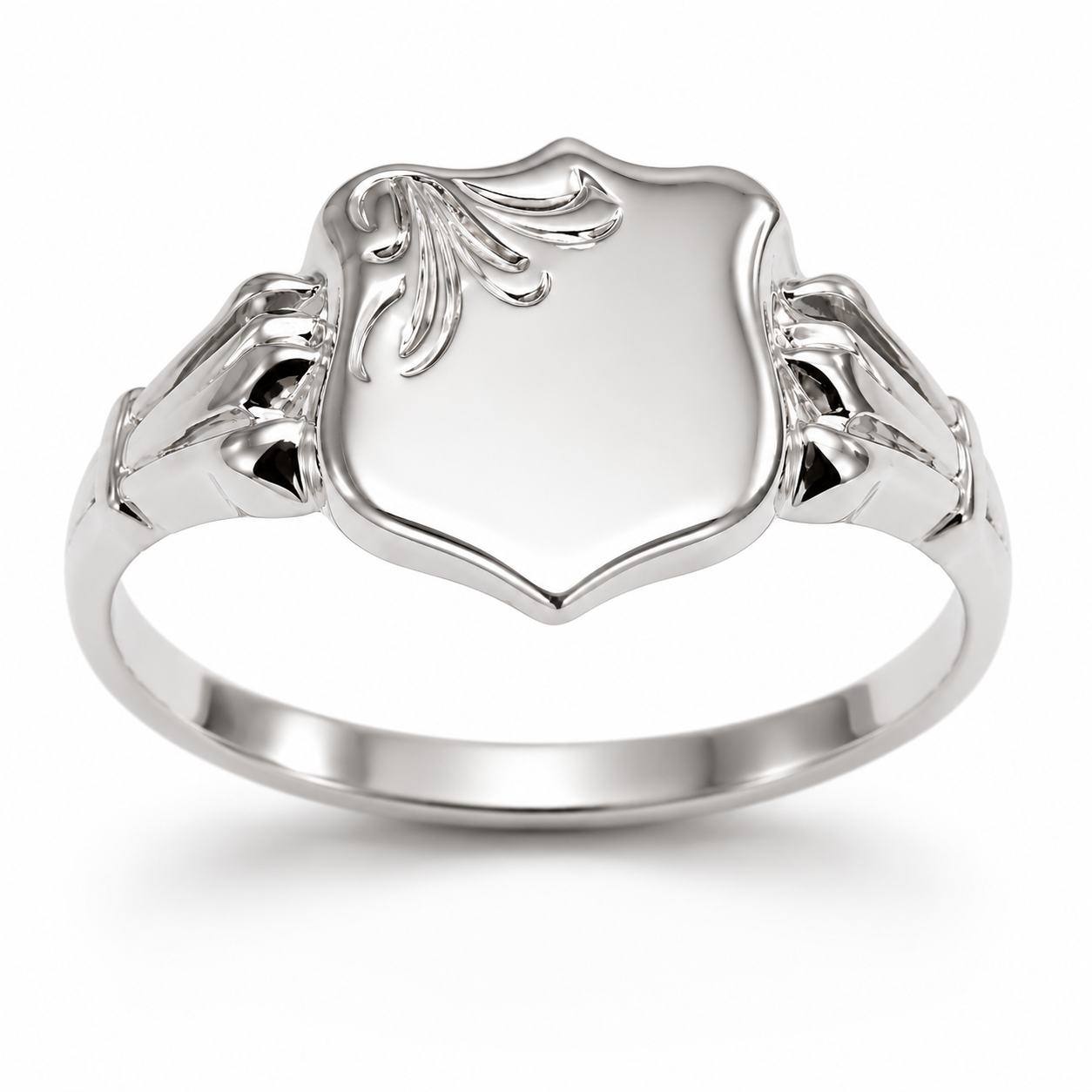 Small 9ct 9k 375 Yellow, Rose or White Gold Shield Signet Ring