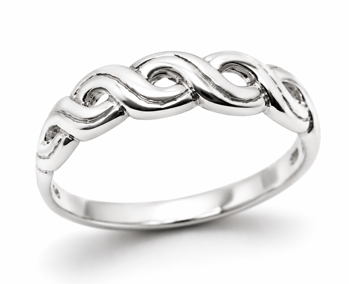 Kaedesigns, New 9ct 9kt Genuine Solid Yellow, Rose or White Gold Celtic Weave Ring 209