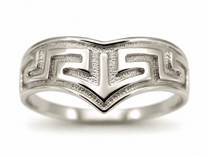 Kaedesigns, Solid 9ct 9k 375 Yellow, Rose Or White Gold Gold Celtic Greek Key Ring