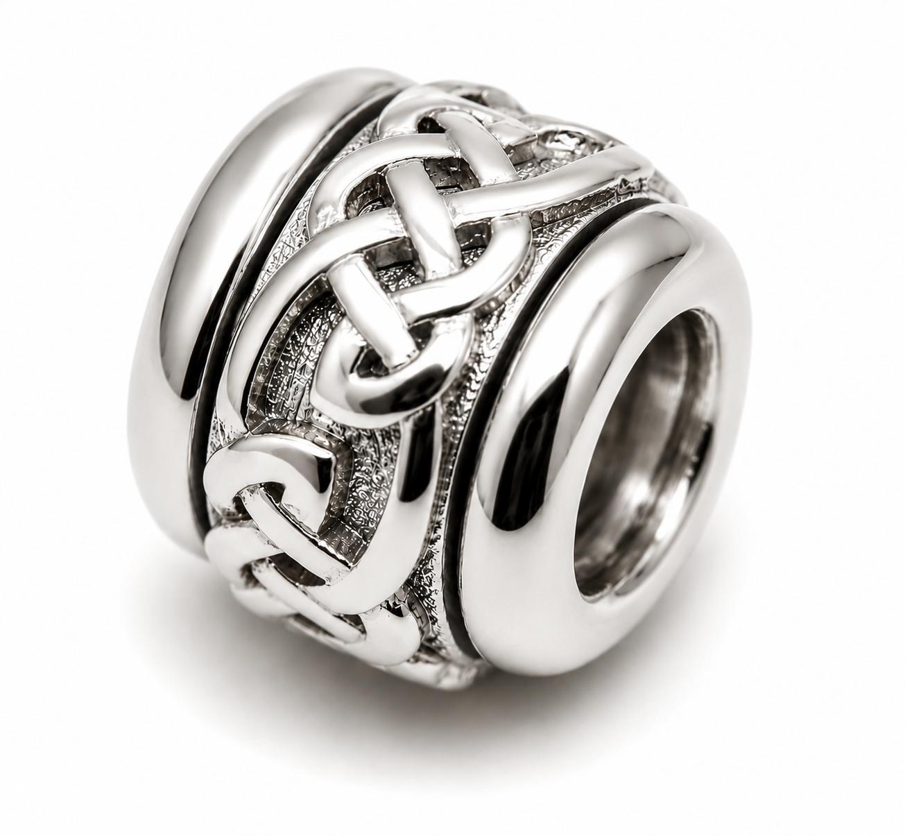 Kaedesigns 9ct 9k 375 Yellow, Rose, White Gold Or Silver Celtic Weave Bead Charm