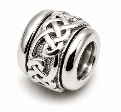 Kaedesigns 9ct 9k 375 Yellow, Rose, White Gold Or Silver Celtic Weave Bead Charm