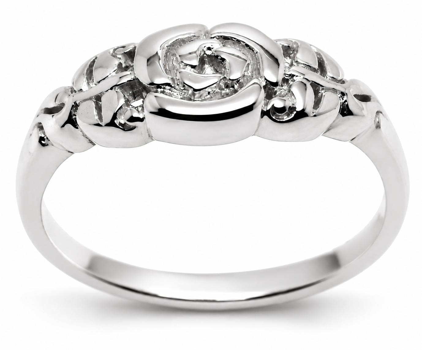 Genuine Solid 9ct 9k 375 Yellow, Rose or White Gold Flower Ring Choose Size F To K