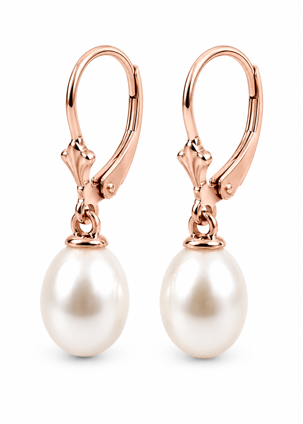 Kaedesigns 9ct 9k 375 Yellow, Rose or White Gold Oval 11mm x 8mm White Pearl Continental Clip Earrings