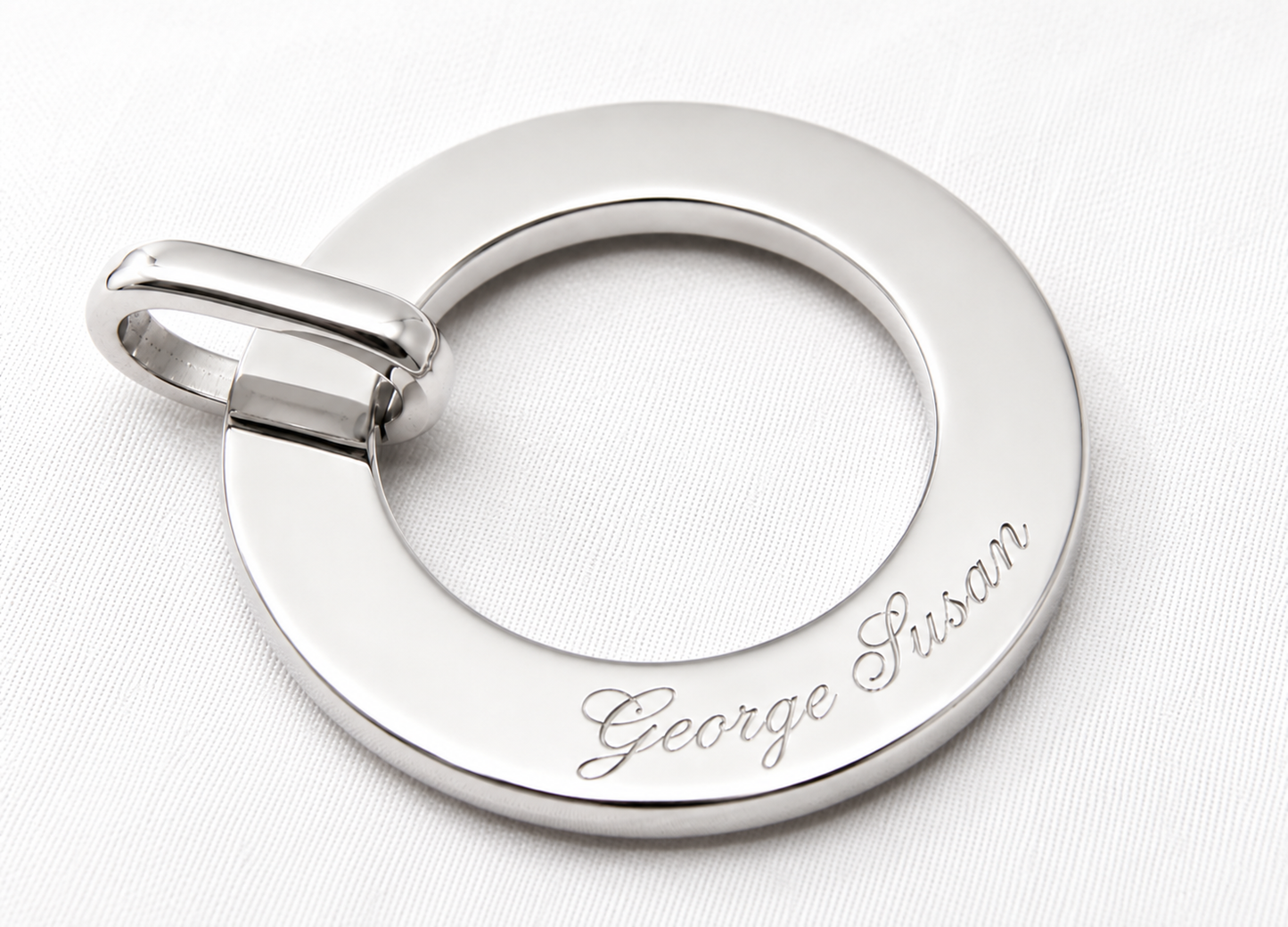Genuine Solid 9ct Yellow, Rose or White  Gold / 375, Personalized & Engravable Circle Pendant
