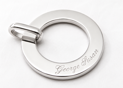 Genuine Solid 9ct Yellow, Rose or White  Gold / 375, Personalized & Engravable Circle Pendant