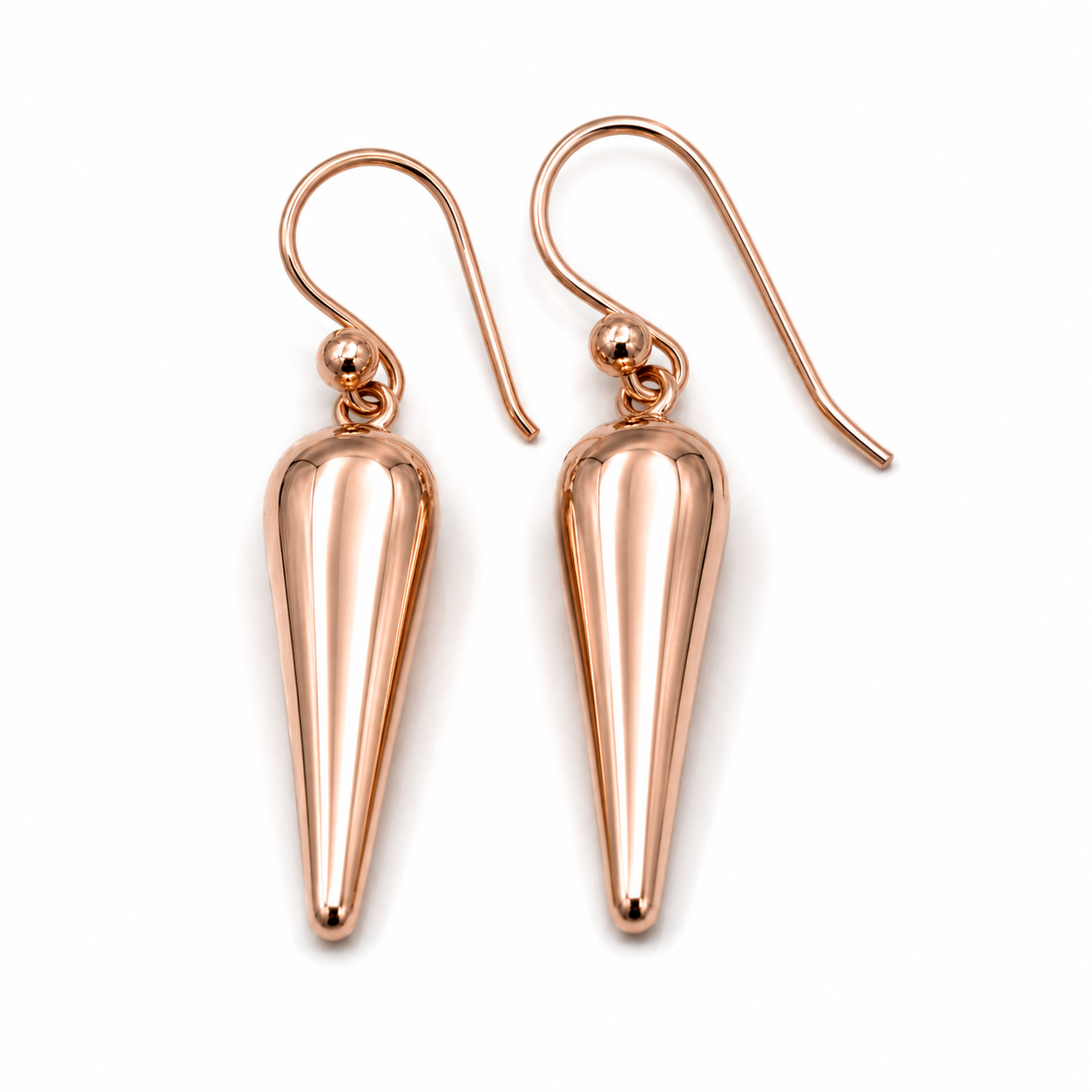 Kaedesigns Genuine 9ct 9kt 375 Solid Yellow, Rose Or White Gold Half Tear Drop Teardrop Hook Earrings