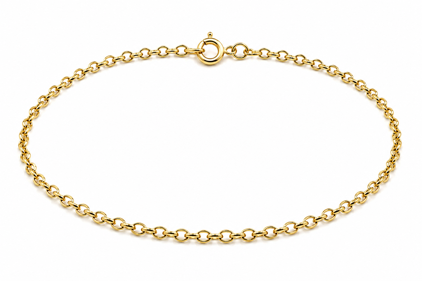 Genuine 9ct 9k 375 Solid Yellow or Rose Gold 25cm Oval Belcher Anklet