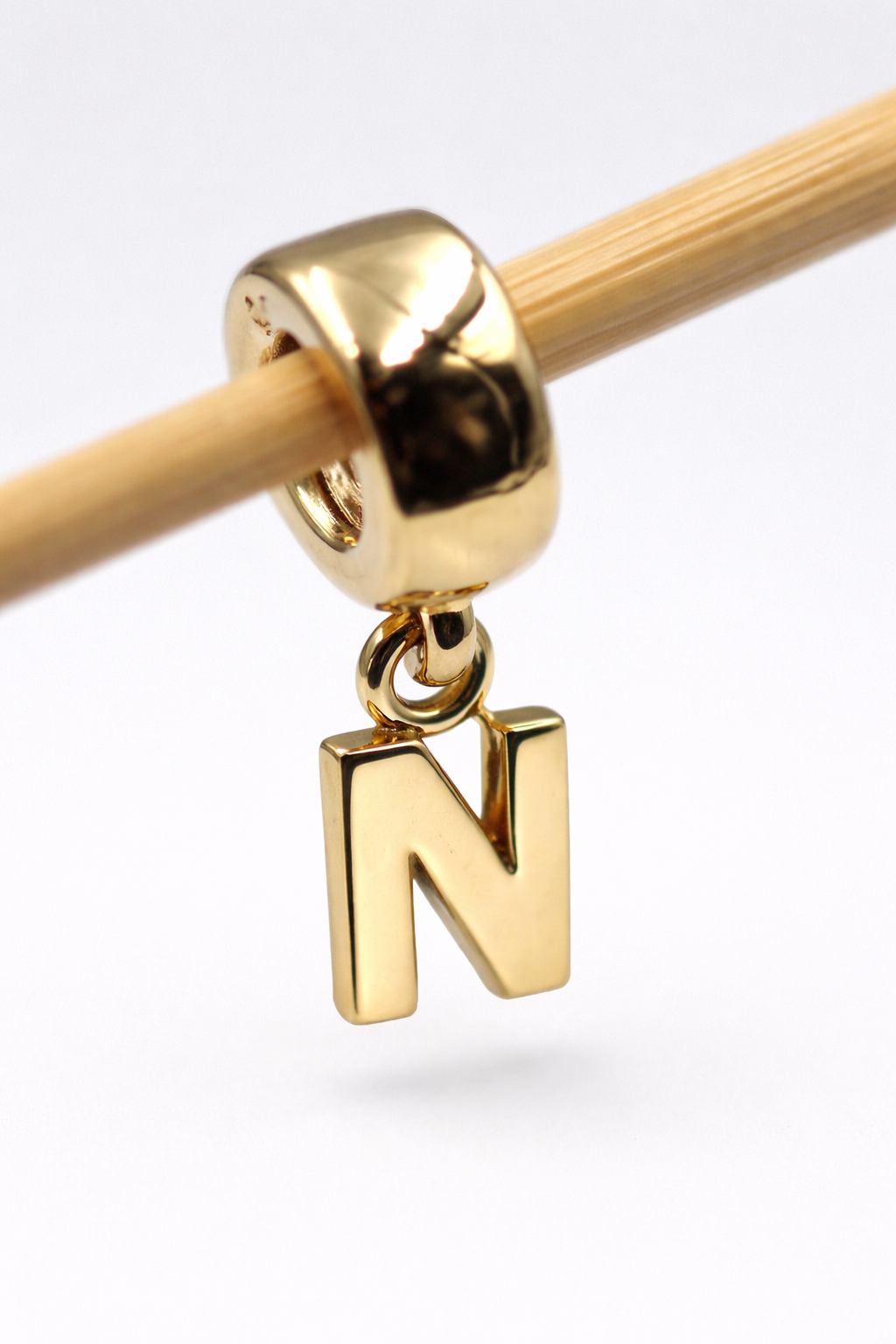 Genuine 9ct Yellow Gold 375 Initial Bead Charm / Pendant - All letters available