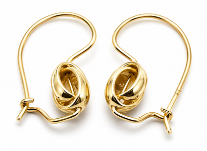 Genuine 9k 9ct Yellow, Rose or White Gold Spinning Oval Belcher Earrings