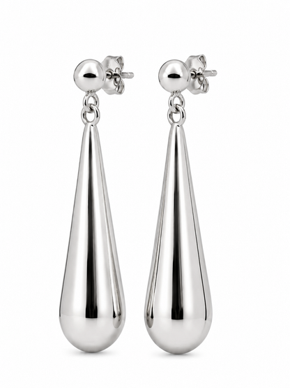 Kaedesigns Genuine New 9ct 9K Yellow, Rose or White Gold Large Teardrop Tear Drop Stud 6mm Half Ball Earrings