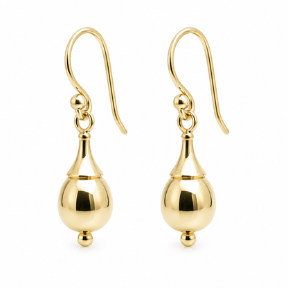Kaedesigns Genuine  9ct 9k 375 Yellow, Rose or White Gold 8mm Ball Earrings