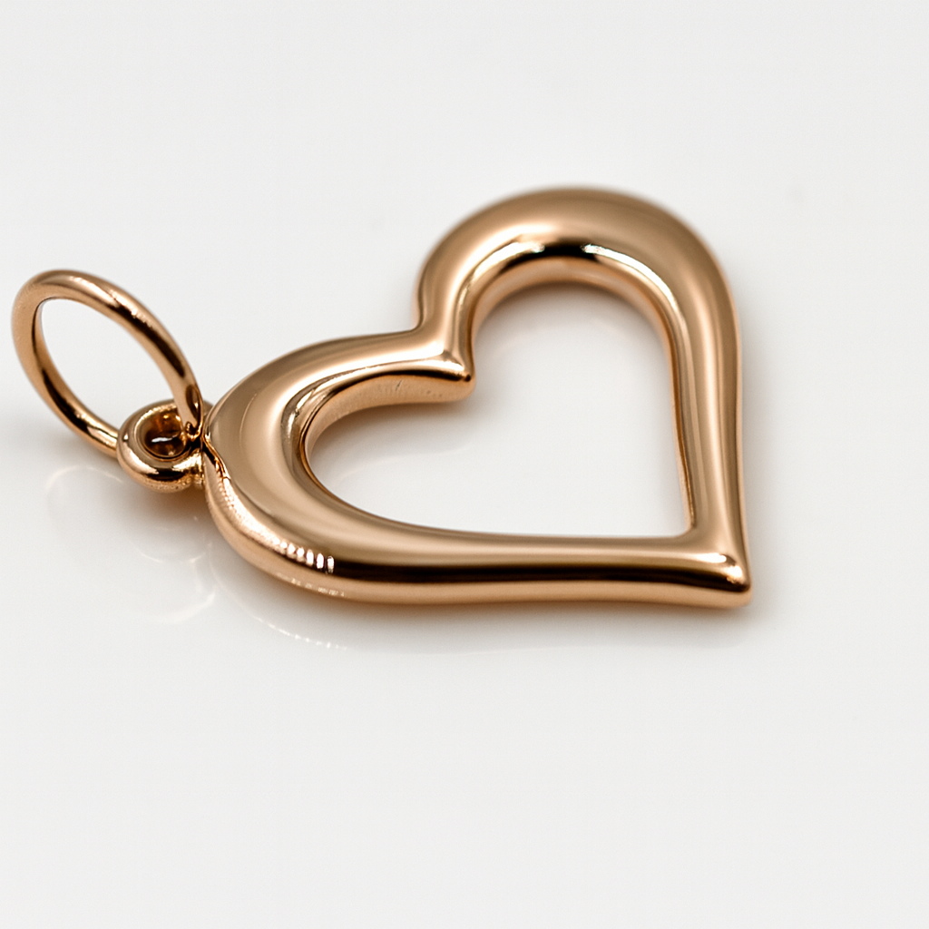 Kaedesigns Genuine 9k 9ct 375 Yellow, Rose or White Gold Open Heart Pendant