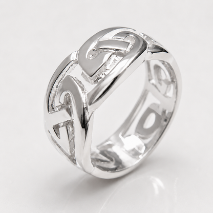 Genuine Solid 9ct 9kt 375 Yellow, Rose or White Gold 8mm Wide Large Celtic Ring