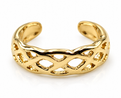 Kaedesigns Genuine  Solid 9ct 9kt 375 Yellow, Rose or White Gold Celtic Weave Toe Ring 432
