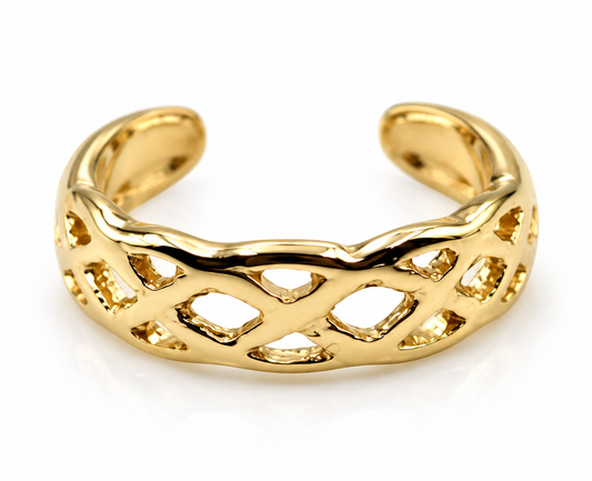 Kaedesigns Genuine  Solid 9ct 9kt 375 Yellow, Rose or White Gold Celtic Weave Toe Ring 432