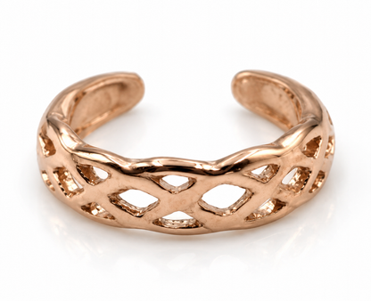 Kaedesigns Genuine  Solid 9ct 9kt 375 Yellow, Rose or White Gold Celtic Weave Toe Ring 432