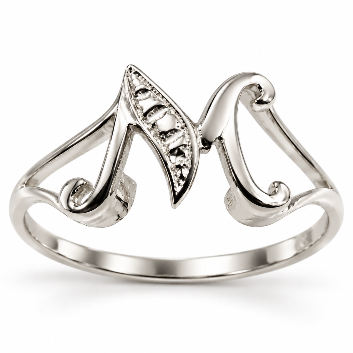 Genuine Delicate 9ct 9k 375 Yellow, Rose or White Gold Initial Ring M
